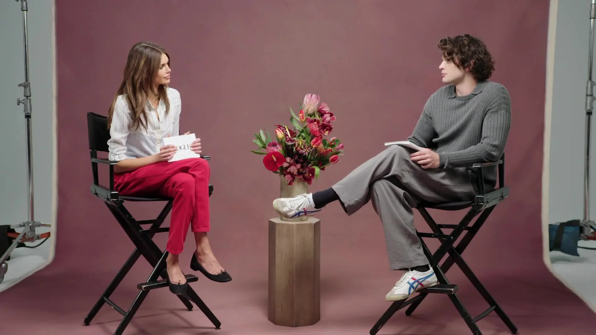 Kaia Gerber and Homer Gere Share Laughs and Insights in Vogue's Latest Off the Cuff