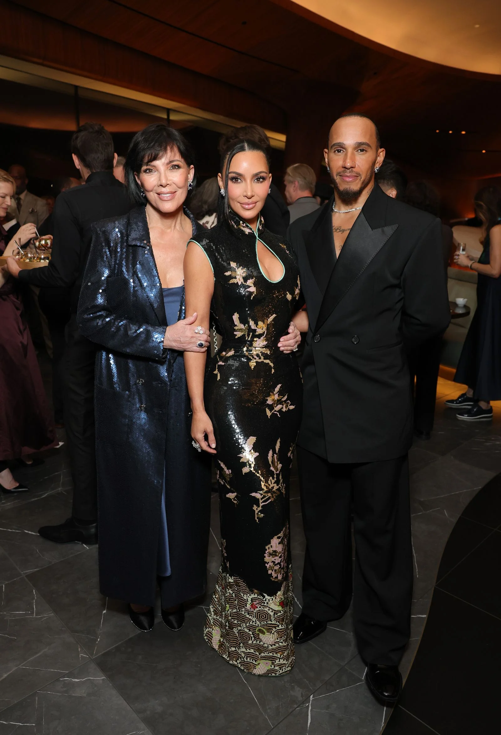 LOS ANGELES CALIFORNIA SEPTEMBER 19 Kim Kardashian and Lewis Hamilton attend the Lucas Museum of Narrative...